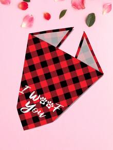 PETSIN Khăn quàng cổ cho chó ngày Valentine, yếm cho thú cưng in hình thư tình. - Nhiều màu - Xem 5