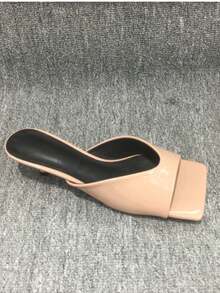 CUCCOO CHICEST Zapatos de tacón abiertos tipo mule, zapatos de vuelta al colegio, zapatos de estudiante universitario, zapatos de primavera, zapatos de vacaciones de primavera, zapatos de Pascua - Polvo desnudo - Ver 14