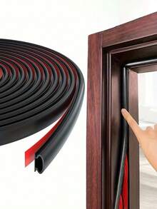 1pc Anti-Wind & Soundproof Self-Adhesive Weather Stripping For Security Door,Stickers,Wall Decal, Vinyl Decal For Home Decorations,Spring Decoration Items Refresh Your Home,Rama Decoration Stickers,Door Sealing Strip - Multicolor - View 1