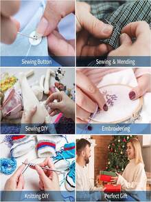 229pcs Sewing Kit, Embroidery Tools, Needlework Set, Sewing Threads & Needles, Household Sewing Supplies, Gift For Embroidery & Cross Stitch - Multicolor - View 3