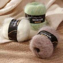 6pcs/Pack Alpaca Mohair Silk Gradient Dyed Handmade Yarn For DIY Hat, Scarf, Doll, Sweater Knitting - 6-pack - View 1