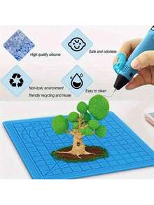 3Dmate底座 - 3D笔垫 - 兼容3D笔配件和模板 - 3D笔硅胶绘图板 - 3D玩具辅助板 - 3D笔基础绘图板硅胶描图垫 - 彩色 - 查看 5