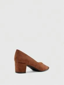 CUCCOO BIZCHIC Pantofi cu toc înalt și vârf pătrat pentru femei, eleganți, potriviți pentru naveta zilnică - Moca Brown - Vizualizare 10