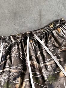 Men's AXEPEAK Casual Fashionable Streetwear Leopard Print Patchwork T-Shirt And Pants Set - Multicolor - View 13