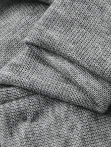 DAZY Cardigan Kasual Lengan Panjang Berkerah V untuk Wanita - Grey - View 8