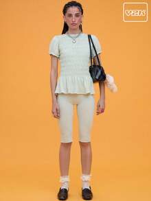 COUREZ Low Rise Check Capri Shorts /Sumner Bottoms Summer Y2K Vintage - Multicolor - View 1