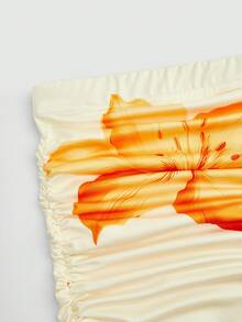 Sweetra加大码两件套女士优雅派对纯色美人鱼裙和印花裙 - 彩色 - 查看 11