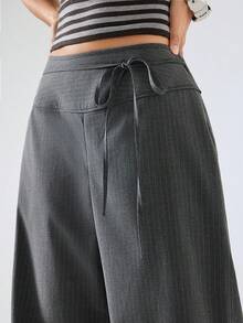 LYSMO 女士休闲系带宽松长裤，适合通勤 - 彩色 - 查看 7