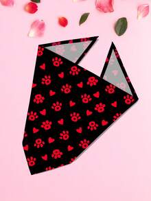 PETSIN Bandanas pour chiens pour la Saint-Valentin, bavoirs pour animaux de compagnie avec imprimés de lettres d'amour - Multicolore - Voir 2