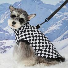 PETSIN Pet Water-Resistant -Padded Vest, White & Black Plaid - Multicolor - View 6