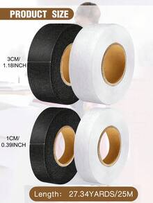 2条双面熨烫式包边胶带，强力粘性热熔胶带，熨烫式可熔胶带，适用于服装修改，裤子、牛仔裤、裙子 - 彩色 - 查看 3