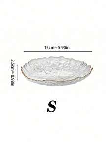 1 pieza Tazón de frutas de vidrio de alta calidad con textura de iceberg en estilo minimalista vintage, plato para aperitivos, decoración del hogar, plato sofisticado para ensaladas y aperitivos para la sala de estar - Multicolor - Ver 4