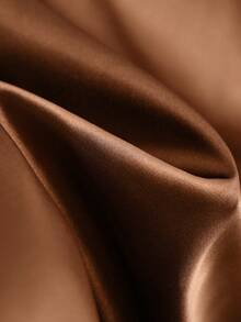 Franclia 女士荷叶边领蝴蝶结系带衬衫，夏季新款，府绸面料，适合通勤、度假、约会等场合。 - 棕色 - 查看 6