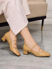 Sleekvia Tacones para mujer - Caqui - Ver 4