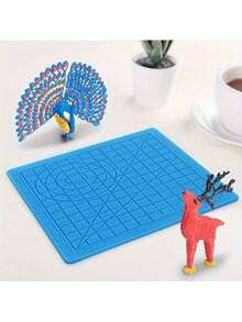 3Dmate底座 - 3D笔垫 - 兼容3D笔配件和模板 - 3D笔硅胶绘图板 - 3D玩具辅助板 - 3D笔基础绘图板硅胶描图垫 - 彩色 - 查看 4