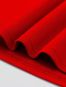 Manfinity Homme Men's Angel Letter Print Round Neck Short Sleeve Casual T-Shirt - Red - View 6