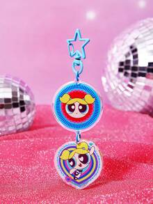 THE POWERPUFF GIRLS X SHEIN 可爱泡泡双面加厚环氧亚克力钥匙扣 环氧树脂亚克力吊坠钥匙扣 - The Powerpuff Girls - 查看 1