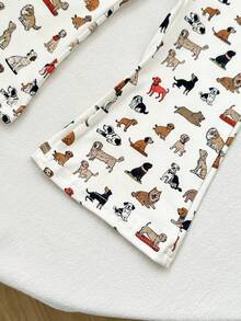 SHEIN Playful Pals Bộ 2 món thời trang cho bé gái sơ sinh, chất liệu vải dệt kim mềm mại, thoải mái, gồm áo nỉ cổ tròn, mũ beret thêu 3D và quần ống rộng tay dài kẻ sọc. - Nhiều màu - Xem 7