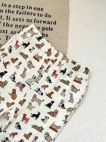 SHEIN Playful Pals Bộ 2 món thời trang cho bé gái sơ sinh, chất liệu vải dệt kim mềm mại, thoải mái, gồm áo nỉ cổ tròn, mũ beret thêu 3D và quần ống rộng tay dài kẻ sọc. - Nhiều màu - Xem 6