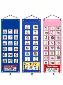 Calendario visual, calendario visual para niños, tabla de tareas, tabla de rutina diaria, 68x24cm, multiplicación, aula preescolar, tablero de comunicación, lista de tareas para niños, niños, rutina diaria de los niños - Multicolor - Ver 2