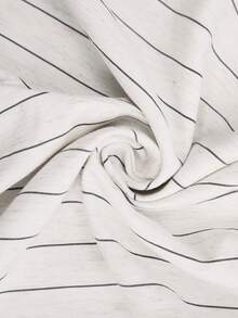 SHEIN Clasi Women's New Elegant Jumpsuit With Belt, Waist Cinched, Linen-Feel Striped, Comfortable Loose Casual Romper, Suitable For Work And Commute Summer Outfits For Women - Multicolor - View 8