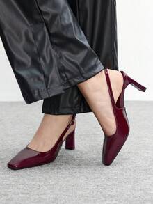 CUCCOO BIZCHIC Giày cao gót nữ - Rượu vang đỏ - Xem 3