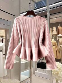 Franclia Cardigan stile Y2K, adatto per pendolarismo, scuola, Ognissanti, ufficio, uscite, compleanni, abbigliamento casual in autunno/inverno - Rosa - Visualizzare 2