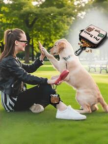 1 件装狗狗印花多色宠物训练遛狗包，带挂钩和拉链，可放置便便袋和收纳袋，解放双手设计，轻便耐用，适合户外活动、公园散步、旅行、日常使用，四季皆宜，宠物用品，狗狗配件，训练装备，狗主人必备。 - 彩色 - 查看 6