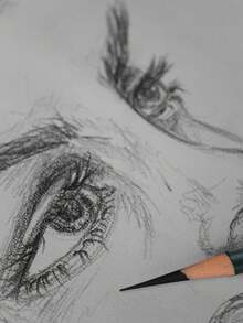 10/12/19/27 素描铅笔套装，专业艺术炭笔绘画套装，素描和人体素描便携式铁盒套装，不含炭笔，不含木柄 - 素描鐵盒裝 - 查看 5