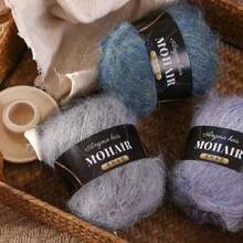 6pcs/Pack Alpaca Mohair Silk Gradient Dyed Handmade Yarn For DIY Hat, Scarf, Doll, Sweater Knitting - 6-pack - View 5