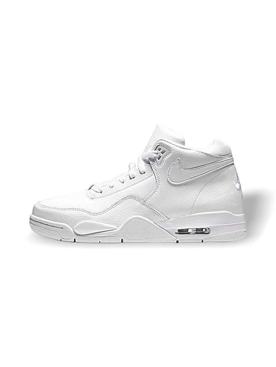 Nike Flight Legacy 男士篮球鞋 透气轻便吸汗弹性好 纯色Logo 易于清洗 多功能运动户外学校 白色 BQ4212-101 - 白色 - 查看 1