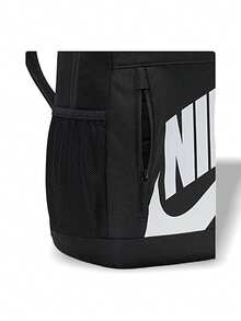 Nike ELMNTL BKPK Shoebox Women(GS) Outdoor Backpack Breathable Decoration Lightweight Versatile Logo Solid Good Elasticity School Daily Black White HJ4186-010 - Black/White - View 5