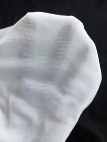 Resyla Áo thun nữ tay ngắn in hình trái tim, họa tiết chắp vá màu sắc, cài nút phía trước - trắng - Xem 5