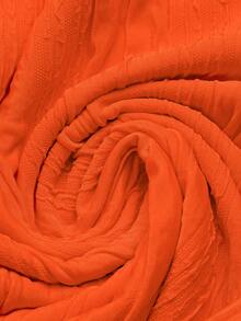 Chiquease Áo camisole cổ đứng ôm dáng, chất liệu vải trơn có họa tiết, thanh lịch. - Màu Cam cháy - Xem 6