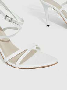 CUCCOO SZL Sandalias de tacón para mujer - Beis - Ver 6