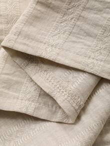 FRIFUL Women's Contrast Texture Fabric Contrast Button Design Loose Casual Versatile Shirt - Grey - View 4