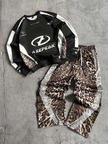 AXEPEAK 男士休闲街头风套头衫卫衣套装 - 彩色 - 查看 9