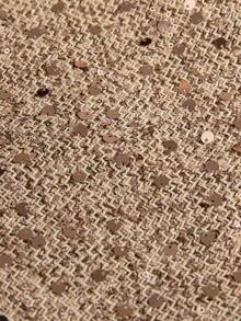 MOTF PREMIUM 亮片斜口袋西装裤 - 卡其色 - 查看 5