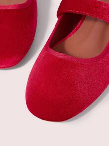 CUCCOO DOLLMOD Women Casual Versatile Commute Simple Buckle Flats - Red - View 8