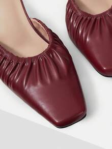 Mnmlis Women's Fashion Versatile Elegant Pointed Toe Pumps For Christmas - Red - View 3