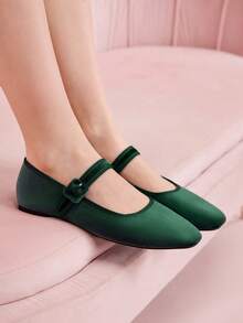 CUCCOO DOLLMOD Women's Red Cute Flat Shoes, Minimalist Fashion Casual For Daily Wear - Dark Green - View 2
