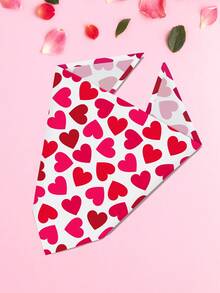 PETSIN Bandanas pour chiens pour la Saint-Valentin, bavoirs pour animaux de compagnie avec imprimés de lettres d'amour - Multicolore - Voir 7
