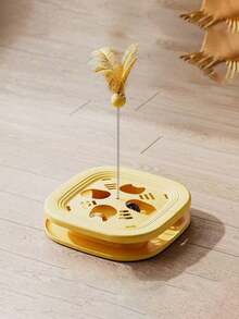 PETSIN 1件装宠物猫玩具迷宫挖掘趣味游乐场宠物益智玩具铃铛羽毛猫棒宠物自娱自乐玩具宠物玩具宠物用品