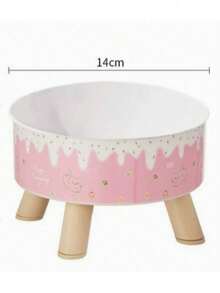 1pc Elevated Pet Bowl, Stainless Steel Dog/Cat Food & Water Bowl, Neck-Friendly Design