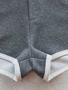 Resyla Nuevos pantalones cortos casuales de cintura alta adelgazantes, adecuados para ropa deportiva y exterior - Gris - Ver 4