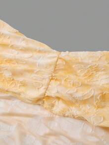 Opulessa Summer Spring Vacation Elegant Casual Going Out Beach Women's Cutout Stylish Fitted Blouse, Versatile Wear - Yellow - View 10