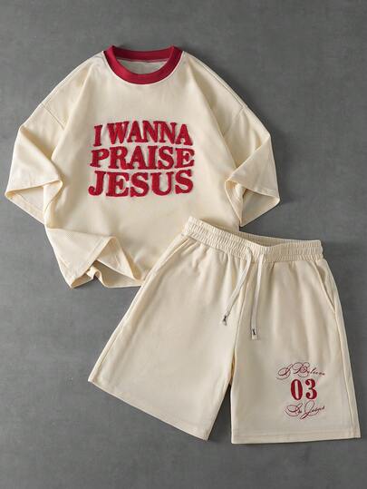 PAVTROS Men's V-Neck Ribbed Fabric T-Shirt And Shorts Set