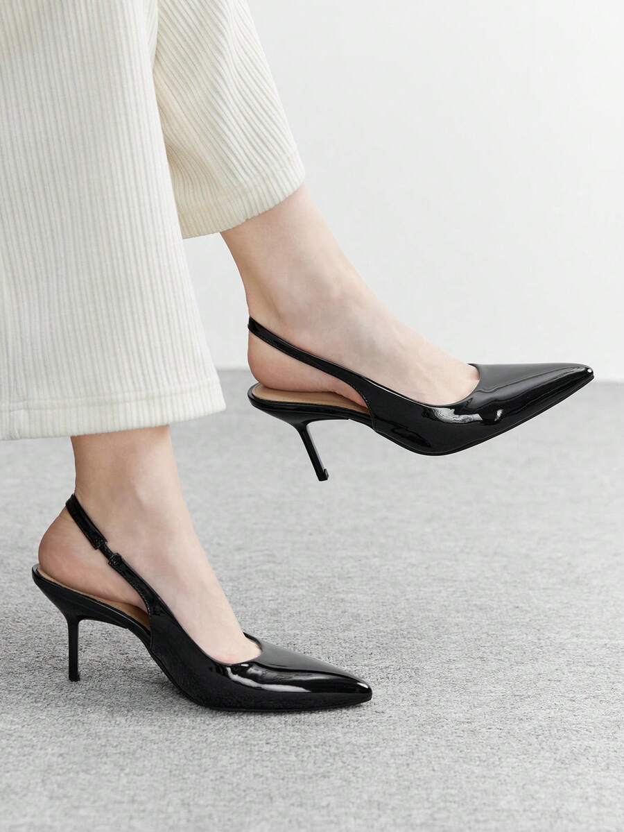 CUCCOO BIZCHIC 女士尖头高跟鞋，通勤和日常穿着皆宜的百搭高跟鞋 - 黑色 - 查看 1