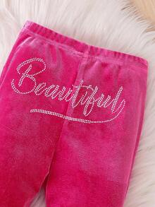 Tween Girls Casual Hooded Sweatshirt Sweatshirt Set - Hot Pink - View 6