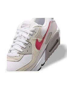 Nike Air Max 90 男士运动鞋 透气轻便吸汗 弹性好 纯色 Logo 易于清洗 多功能 运动户外跑步 日常上学 灰色 白色 红色 DM0029-113 - 灰色/白色/紅色 - 查看 6